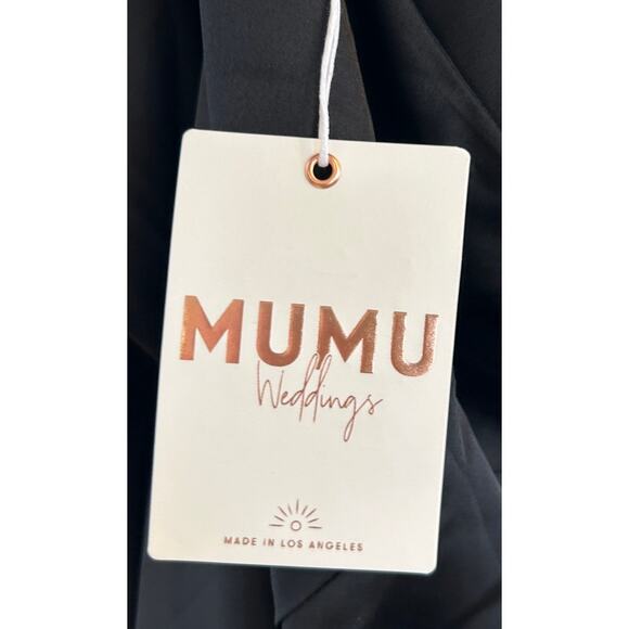 Show Me Your Mumu Jasmine Halter Maxi Dress Black Luxe Satin M NWT - Picture 7 of 10